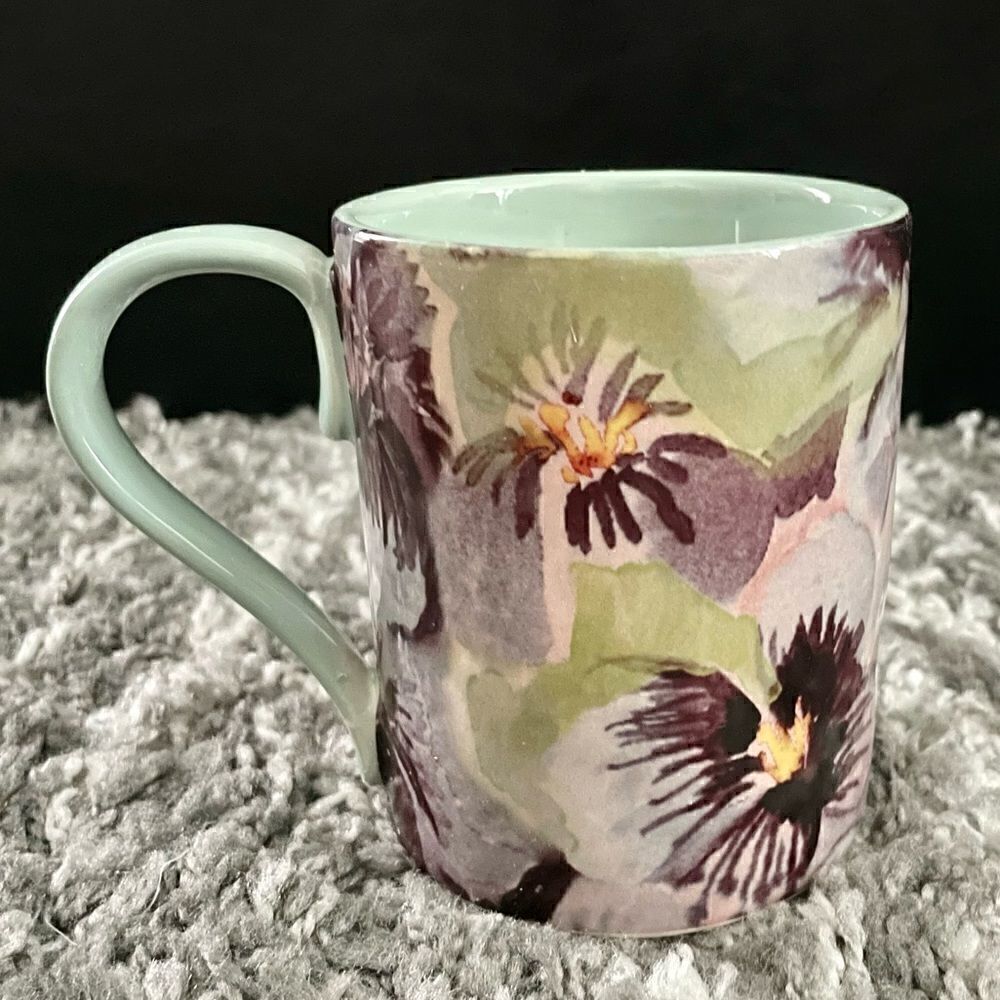 NIB Anthropologie Floral Mug
